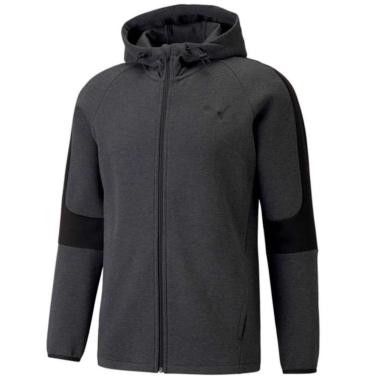 Hanorac pt bărbați Puma EVOSTRIPE Core FZ Hoodie S Gri photo 2