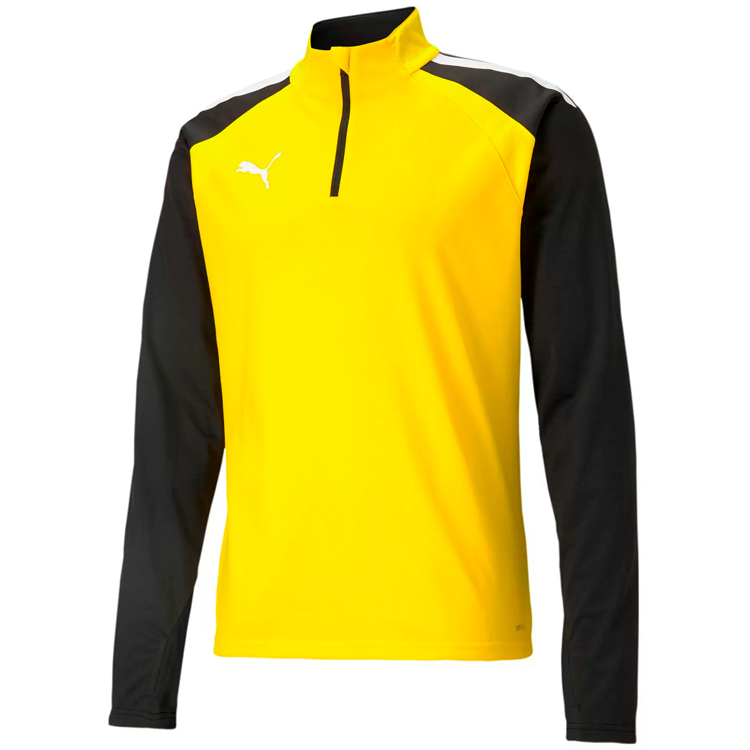 Hanorac pt bărbați Puma teamLIGA 1/4 Zip Top S Galben-negru photo 4