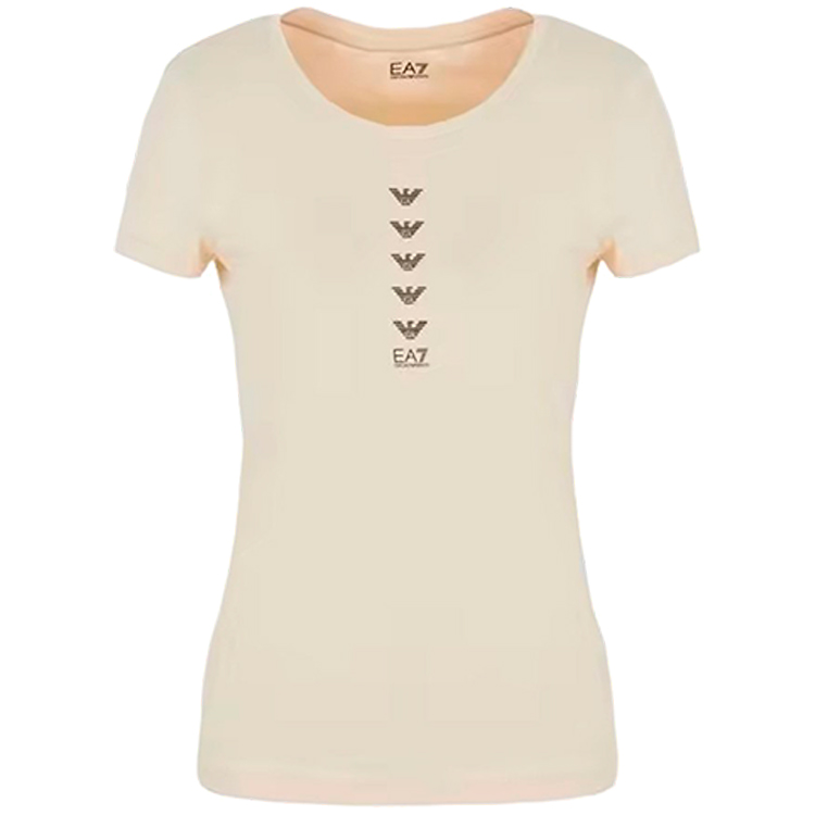 Tricou EA7 EMPORIO ARMANI T-Shirt  XS Bej Femei photo 3