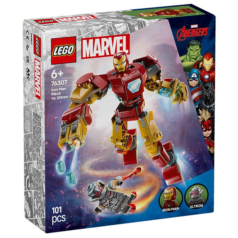 Constructor Lego Marvel Iron Man Mech vs. Ultron 76307 de la 6+ ani photo 1 Constructor Lego Marvel Iron Man Mech vs. Ultron 76307 de la 6+ ani photo 1