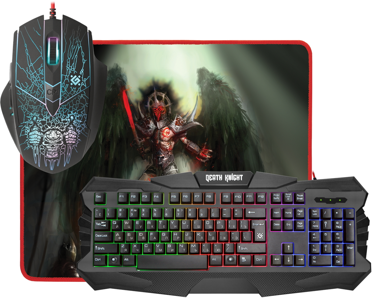 Комплект игровых аксессуаров Defender Death Knight MKP-007 photo Комплект игровых аксессуаров Defender Death Knight MKP-007 photo