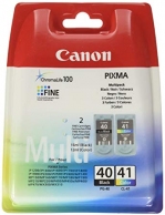 Multi Pack Ink Cartridge Canon PG-40 & CL-41 (0615B043) for MP150/160/170/180/190/450/460; MF210/220/ iP1200/1300/1600/1700/1800/1900/2200/2500/2600, MP140/150/160/170/180/190/210/220/450/460/470, JX200/500, MX300/310 thumbnav 1