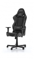 Gaming/Office Chair DXRacer Racing GC-R001-NG-W1, Black/Grey, Premium PU leather + Carbon look PVC, max weight up to 150kg / height 165-195cm, Recline 90°-135°, 3D Armrests, Head and Lumber cushions, Neylon wheelbase, 2