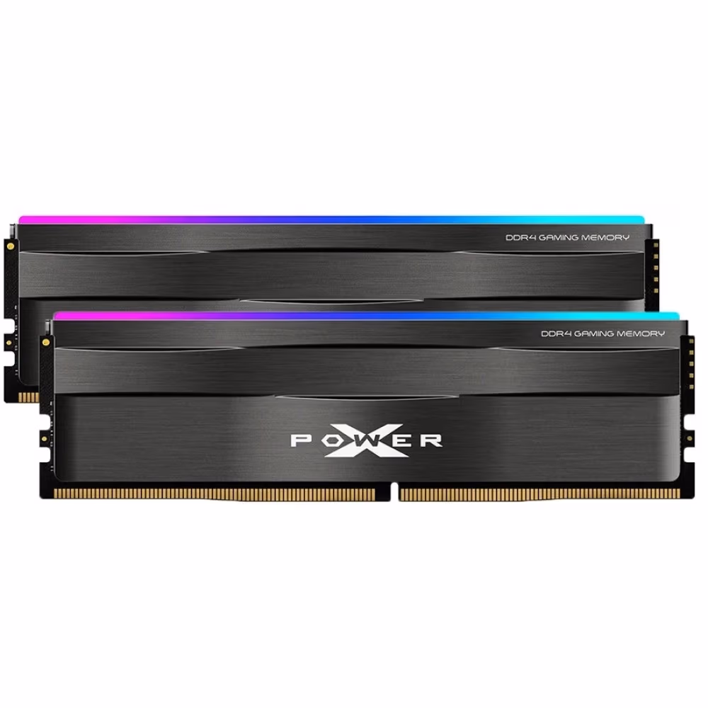 16GB (Kit 2*8GB) DDR4-3200 Silicon Power XPOWER Zenith RGB DDR4 Gaming UDIMM, PC25600, CL16, 1Gx8, 1.35V, Intel® XMP, Durable aluminum low-profile heat spreader with a colorful band of RGB lights
