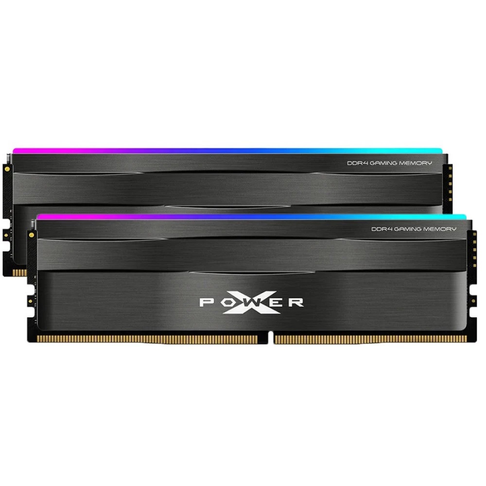 16GB (Kit 2*8GB) DDR4-3200 Silicon Power XPOWER Zenith RGB DDR4 Gaming UDIMM, PC25600, CL16, 1Gx8, 1.35V, Intel® XMP, Durable aluminum low-profile heat spreader with a colorful band of RGB lights photo 1