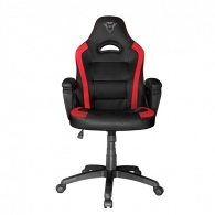 Trust Gaming Chair GXT 701R Ryon - Black/Red, Height adjustable armrests, Class 4 gas lift, 90°-180° adjustable backrest, Strong and robust metal base frame, Including removable and adjustable lumbar and neck cushion, Durable double wheels, up to 150kg