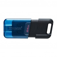 Флеш-накопитель USB-С3.2 Kingston DataTraveler 80M 64ГБ, Black/Blue
