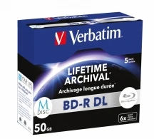 Verbatim M-Disk BD-R DL Lifetime Archival 50GB 6X, Matt Silver