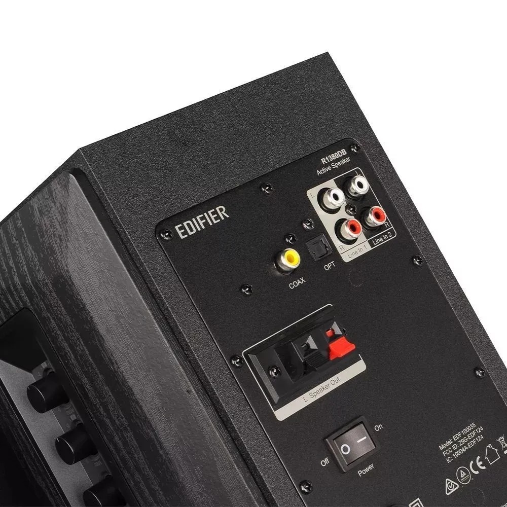 Boxe Edifier R1380DB Black / 42W RMS / 2x RCA / optical / coaxial / AUX / remote control / wooden / (4”+1”) photo 5