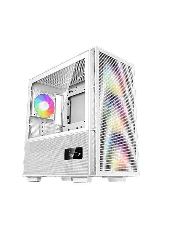 Carcasa DEEPCOOL CH560 WH DIGITAL / w/oPSU / Side-Window / Digital screen / 4x120mm ARG / ATX / White photo 1