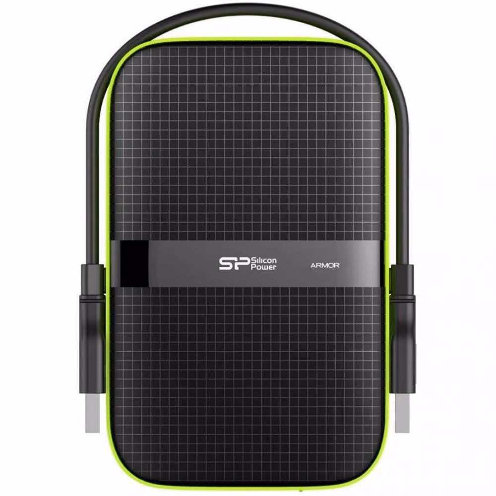 2.5” HDD Extern Silicon Power Armor A60 / 5ТБ / USB3.1 / Black/Green