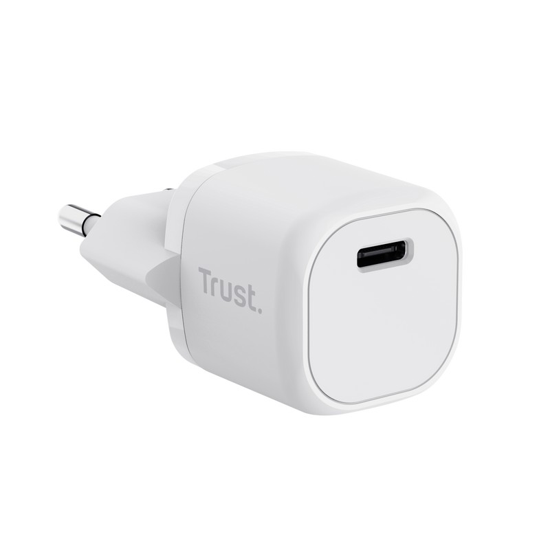 Trust Maxo Ultra-small 20W USB-C Wall Charger with PD, USB PD 3.0 + PPS, White photo 2