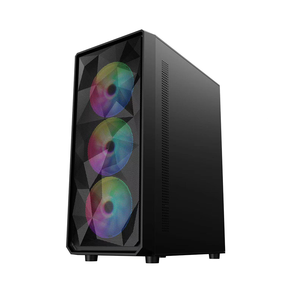 Carcasa Gaming 1STPLAYER FD3 / w/oPSU / Side-Window / 6x120mm / ATX / Black photo 3