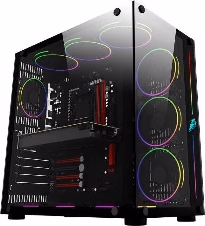 Компьютер ATOL PC1150MP - Gaming A-RGB#2.4 v1/ AMD Ryzen 5 5600/ 32GB / 1TB SSD + 2TB/ Radeon RX 7800XT/ Black 
