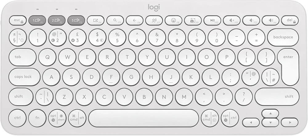 Tastatura Wireless Logitech Pebble Keys2 K380s / Bluetooth / White