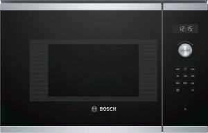 Встраеваемая микроволновая печь Bosch BFL524MS0, 20 л, 800 Вт, Черный