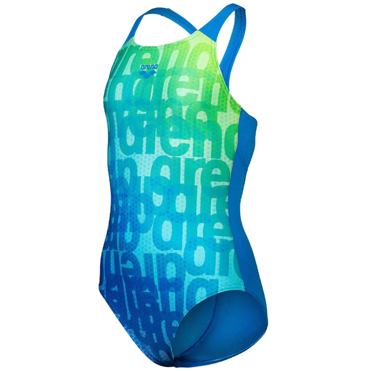 Купальник Arena MULTI COLOURS SWIMSUIT V BACK / Женский / 128 / Синий/Зеленый photo 3