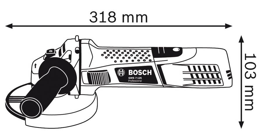 Угловая шлифмашина Bosch GWS 7-125, 0601388102
