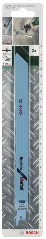 Полотно сабельное по металлу Bosch S 1122 EF 2 buc., 2609256708 photo 2