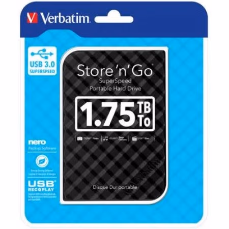 Внешний HDD Verbatim Portable 53208  1.750GB (USB3.0)