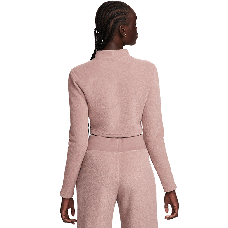 Hanorac Nike W NSW PHNX PLSH LS CROP TOP XS Roz Femei photo 3