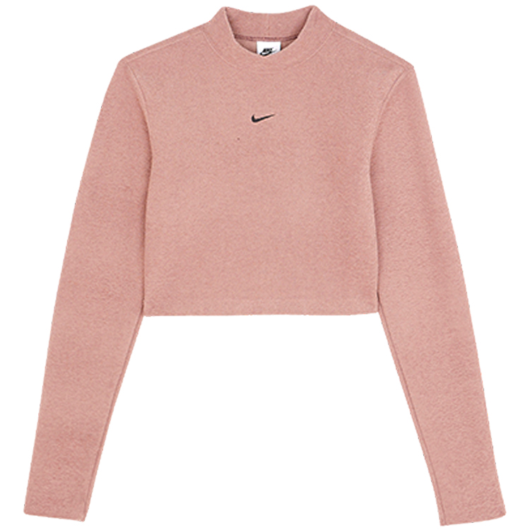 Hanorac Nike W NSW PHNX PLSH LS CROP TOP XS Roz Femei photo 4