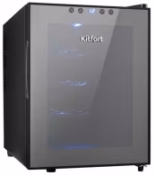 Винный холодильник Kitfort  KT-2408, 12 бутылок бутылок, 51 см, A, Черный
