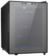 Винный холодильник Kitfort  KT-2408, 12 бутылок, 51 см, A, Черный