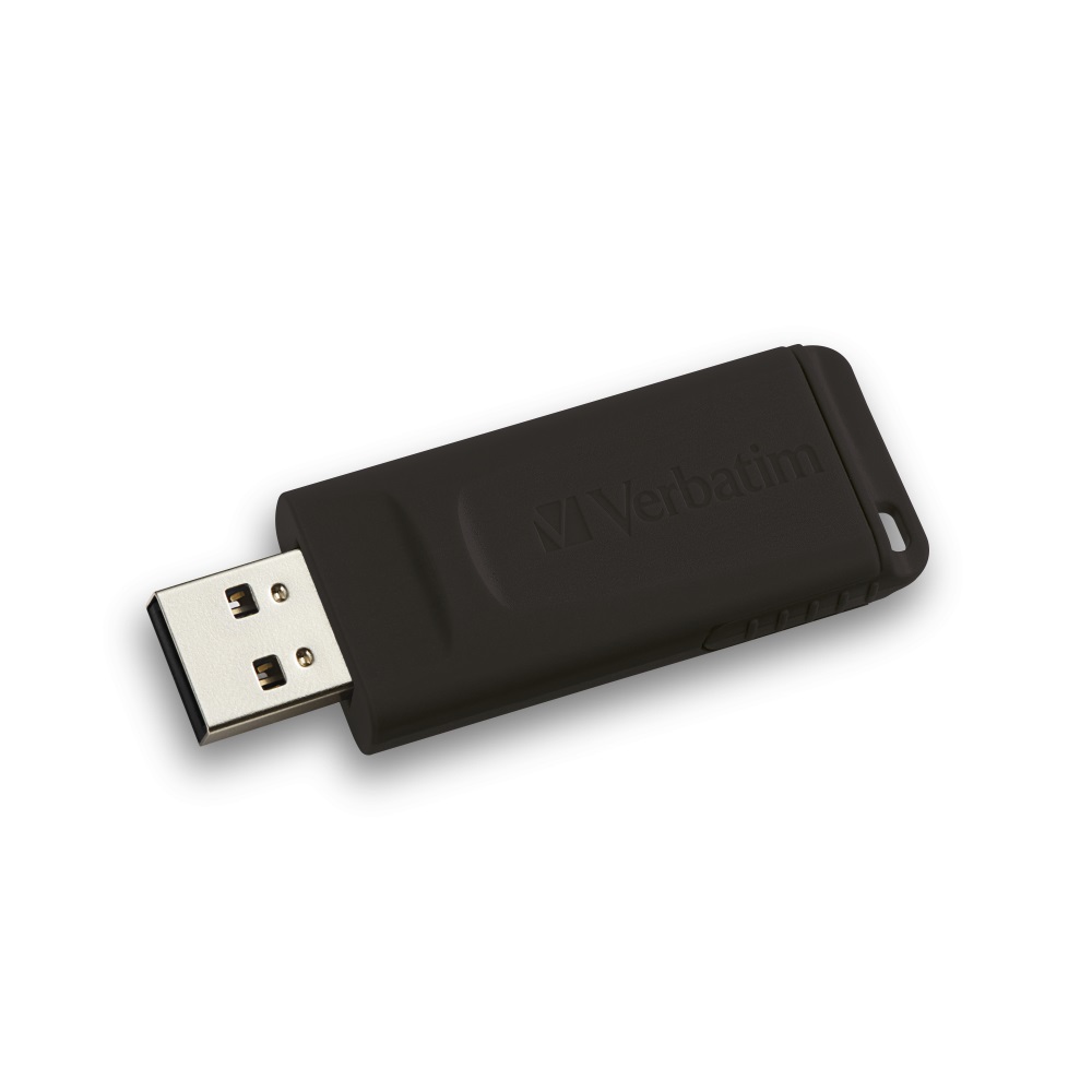 64GB USB2.0 Verbatim Slider Black, Retractable USB connector, (Up to: Read 18 MByte/s, Write 10 MByte/s) photo 2