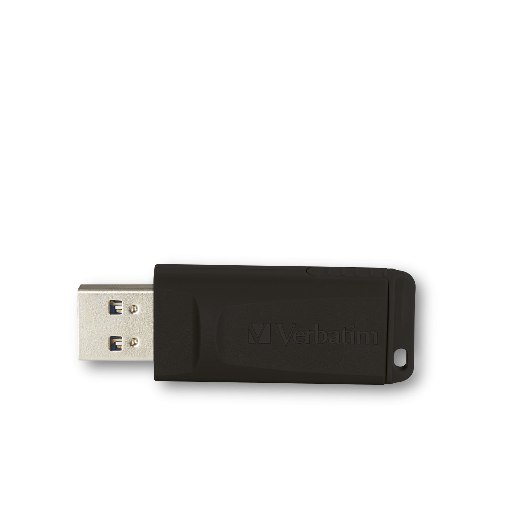64GB USB2.0 Verbatim Slider Black, Retractable USB connector, (Up to: Read 18 MByte/s, Write 10 MByte/s) photo 3