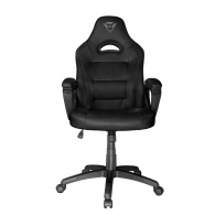 Trust Gaming Chair GXT 701R Ryon - Black, Height adjustable armrests, Class 4 gas lift, 90°-180° adjustable backrest, Strong and robust metal base frame, Including removable and adjustable lumbar and neck cushion, Durable double wheels, up to 150kg thumbnav 1