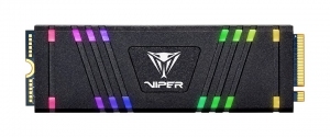 M.2 NVMe SSD 1.0TB VIPER (by Patriot) VPR400 RGB, w/Alum Heatshield, Interface: PCIe4.0 x4 / NVMe 1.3, M2 Type 2280 form factor, Seq Read 4600 MB/s, Write 4400 MB/s, Random Read 600K IOPS, Write 500K IOPS, Thermal Throttling, SLC-cache, Controller Innogri thumbnav 1