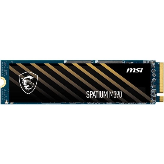 M.2 NVMe SSD 500GB  MSI Spatium M390, PCIe3.0 x4 / NVMe1.4, M2 Type 2280 form factor, Seq. Read: 3000 MB/s, Seq. Write: 2300 MB/s, Max Random 4k: Read /Write: 300,000/550,000 IOPS, Controller Phison E15T,  LDPC ECC Algorithm, E-t-E Data Protection, APST,  photo 1
