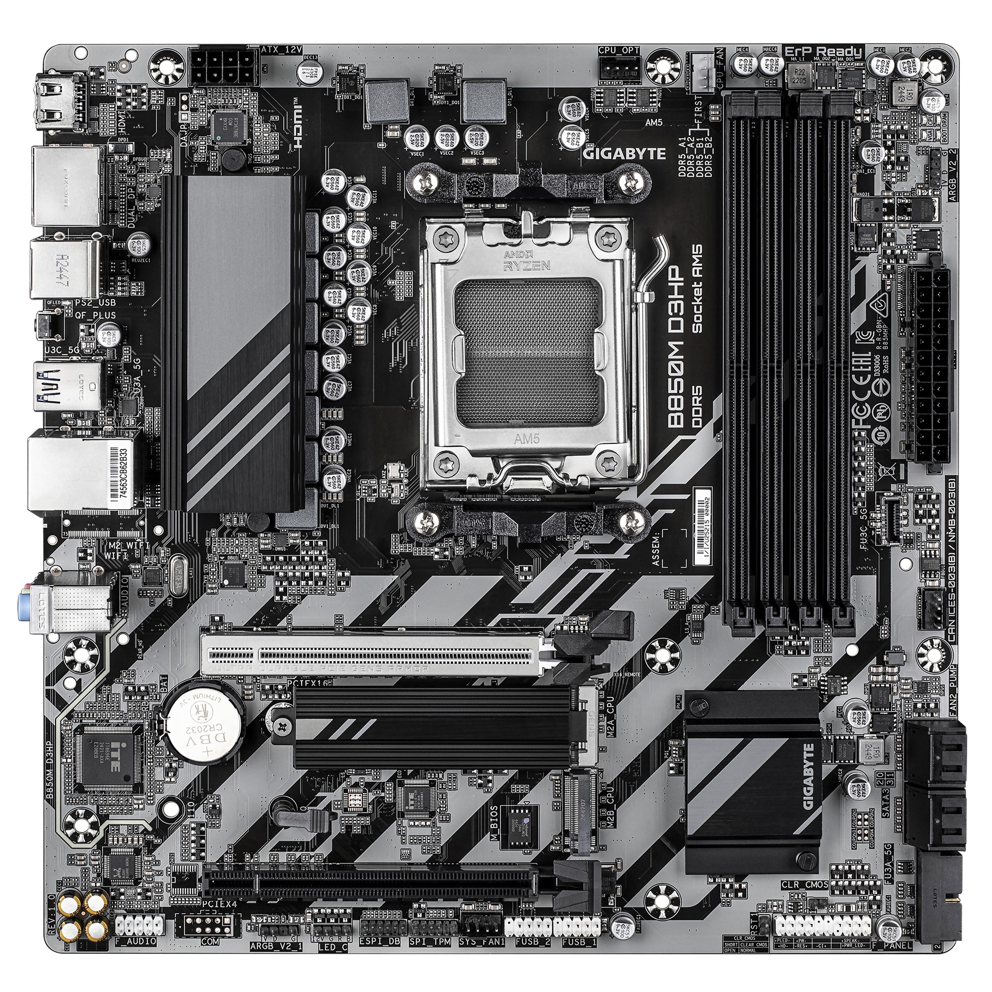Материнская плата GIGABYTE B850M D3HP/ AM5 / B850 / DDR5 / mATX photo 2