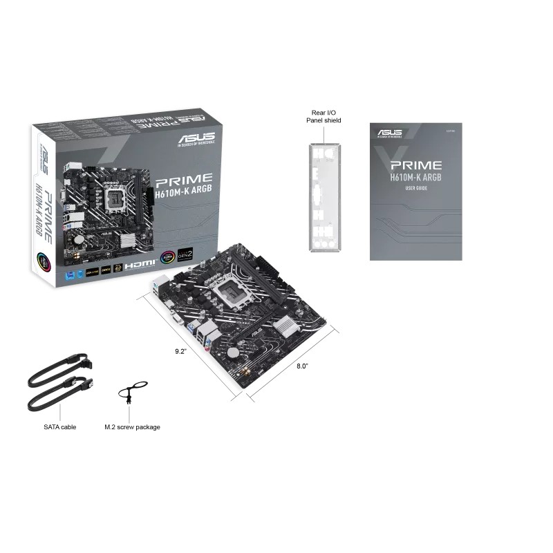 Placa de baza ASUS PRIME H610M-K ARGB/ 1700 / H610 / DDR5 / mATX photo 5