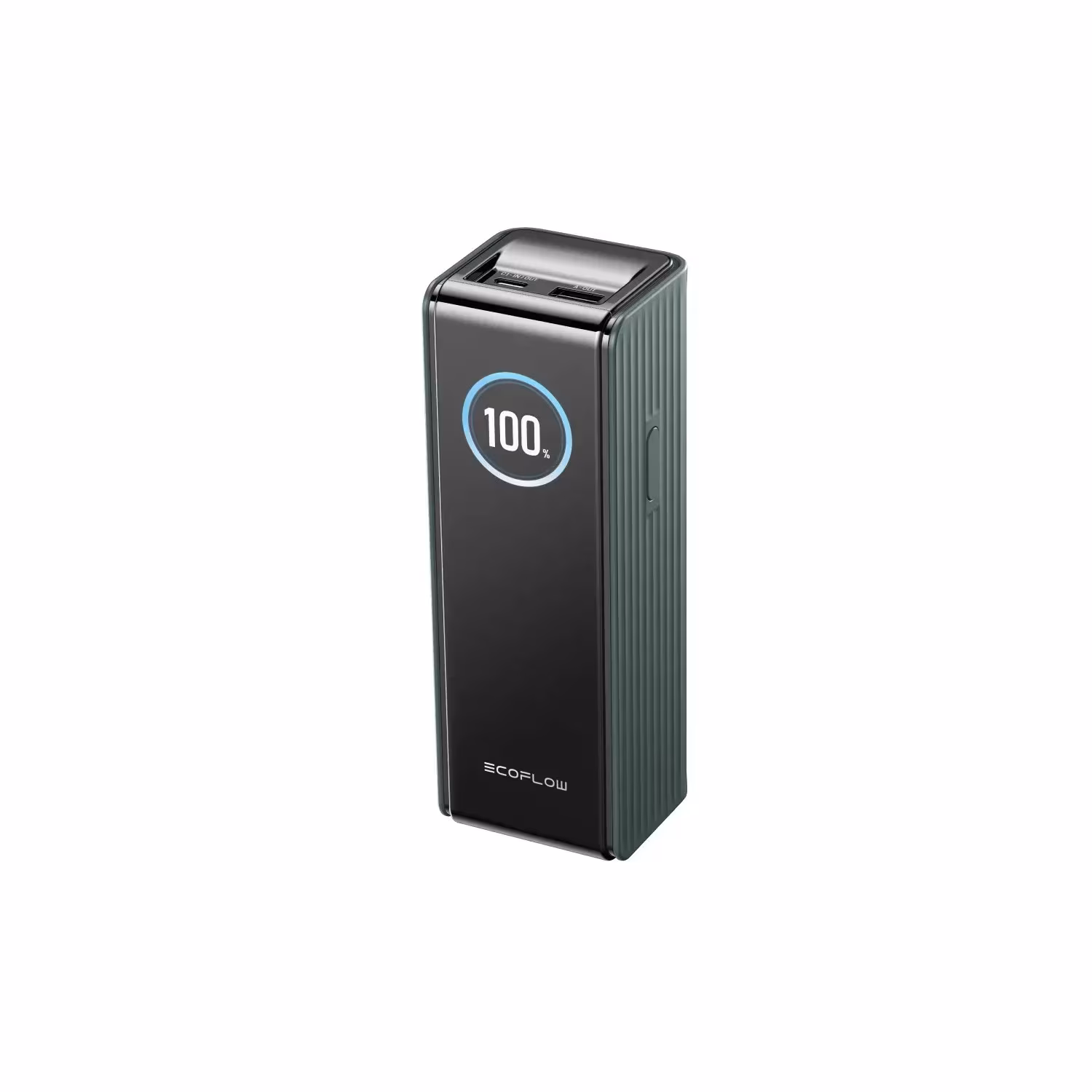 EcoFlow Rapid 25K Power Bank, 25.000mAh (90,00 Wh) Air-travel-friendly, 140W single port output, 170W total output, 2 Type-C ports: 140W, 1 USB-A port: 33W,  TFT Display, 157x54x58mm, 580g, 1 m drop resistant, Green