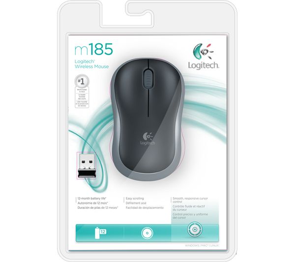 Беспроводная Мышь Logitech M185 Swift Grey, Grey/Black photo 3