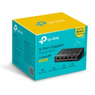 Коммутатор TP-LINK LS1005G / 5 port / Gigabit / RJ45 / plastic case, LiteWave, Green Technology thumbnav 2