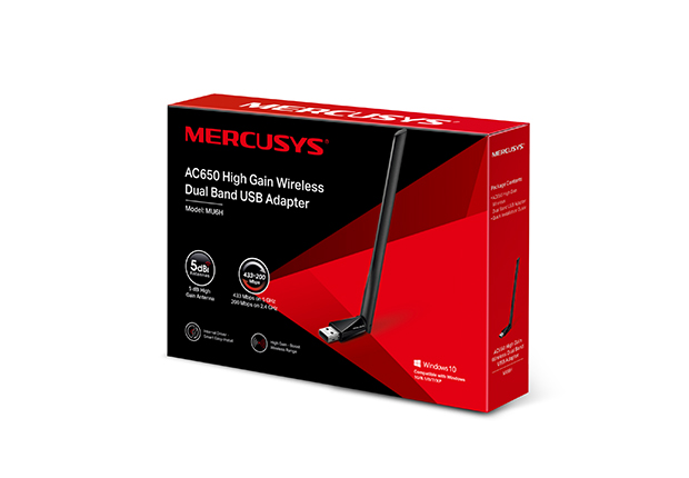 USB 2.0 / Wi-Fi 5 Adapter / MERCUSYS MU6H /  Dual Band AC650 photo 2