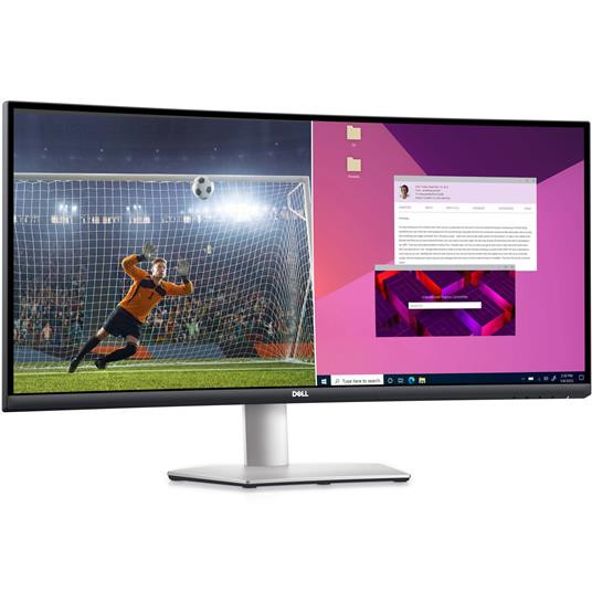 34.0" Монитор DELL S3423DWC / Curved  / 21:9 / 4K / 100Hz / Black/Silver photo 2