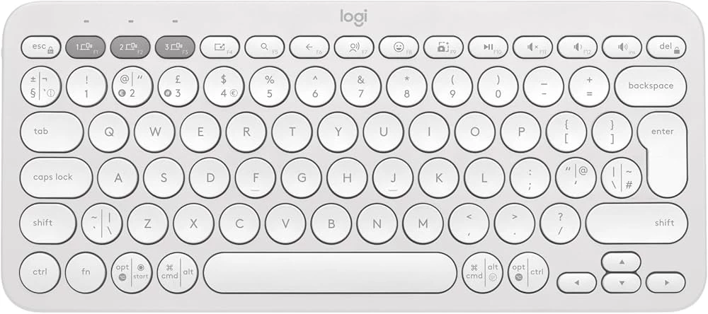 Tastatura Wireless Logitech Pebble Keys2 K380s / Bluetooth / White