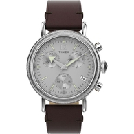 Waterbury Standard Coin Edge Chronograph 40mm Leather Strap Watch TW2W20800 thumbnav 1
