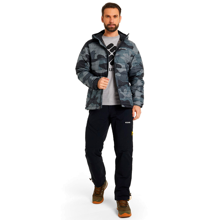 Куртка мужская Columbia Powder Lite Hooded Jacket M Серый photo 4