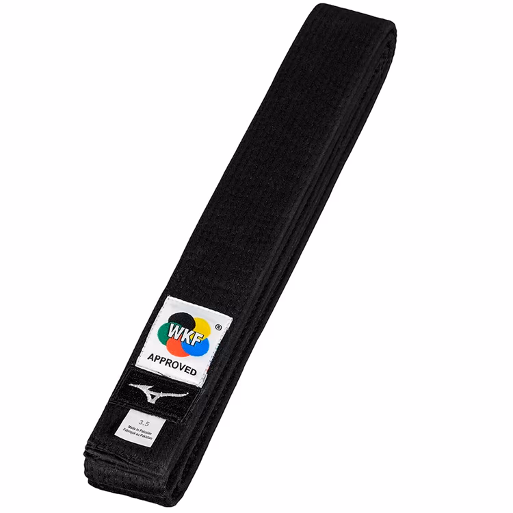 Пояс каратэ Mizuno WKF black belt 