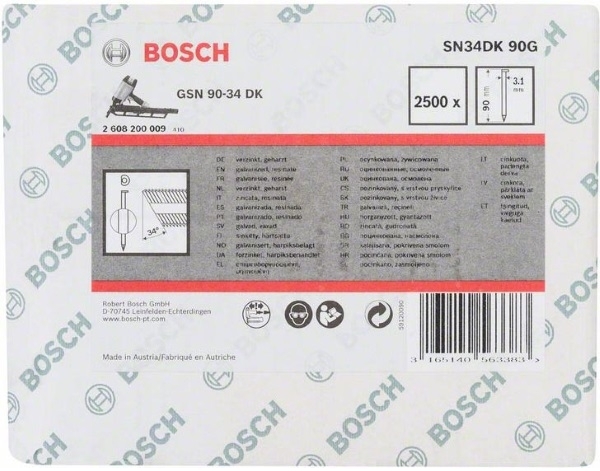 Set de cuie pentru pistol de insurubat Bosch 2608200009 photo 1 Set de cuie pentru pistol de insurubat Bosch 2608200009 photo 1