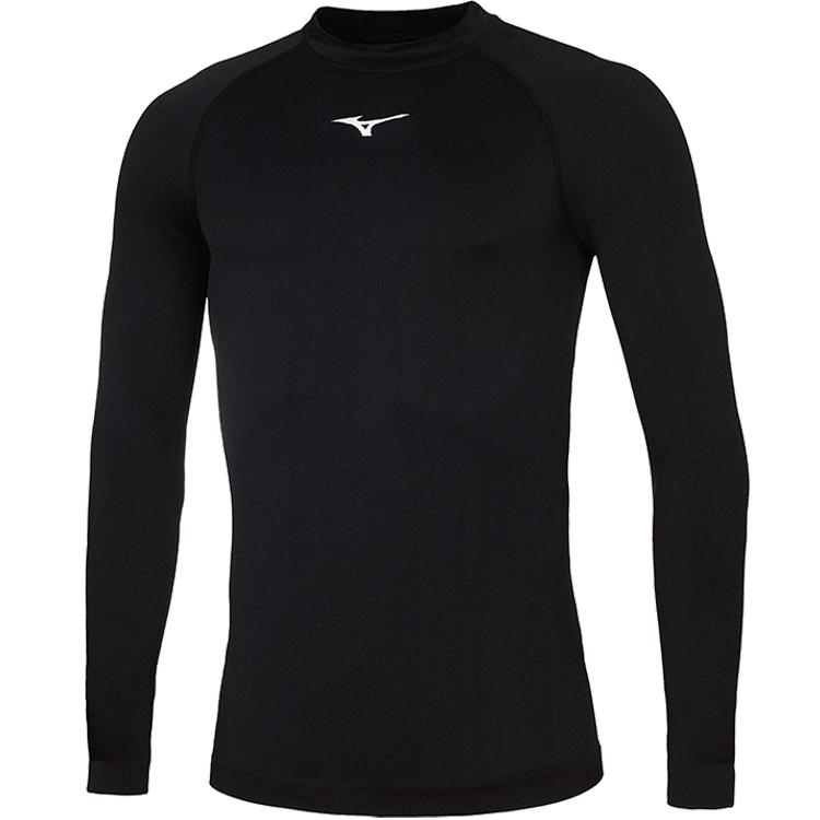 Tricou termica cu maneca lunga Mizuno Core Long Sleeve Underwear L Negru-alb Barbati photo 2