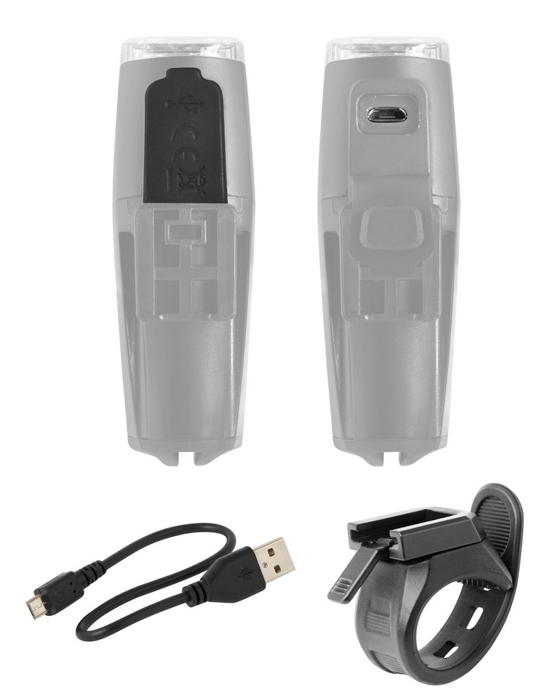 Фонарь передний Force SHARK 500LM USB photo 2