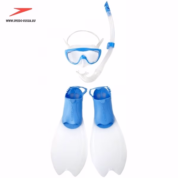 Set: masca,laba,tub p/u inot Speedo GLIDE SCUBA SET JU BLUE 