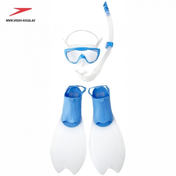 Set: masca,laba,tub p/u inot Speedo GLIDE SCUBA SET JU BLUE