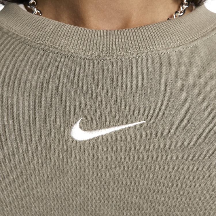 Jacheta Nike W NSW STYLE FLC CREW OOS L Gri Femei photo 3